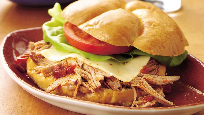 SlowCooker Hot Pork Sandwiches Recipe