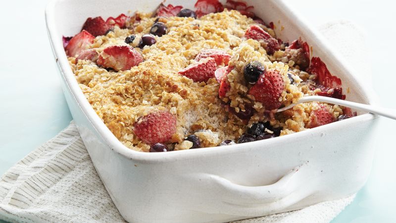 Blueberry Strawberry Crisp Recipe Bettycrocker Com