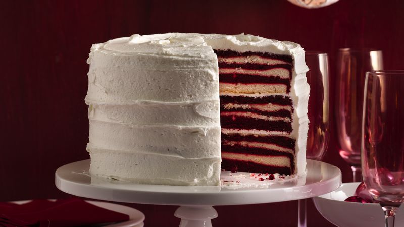 Baking cake in a dark pan