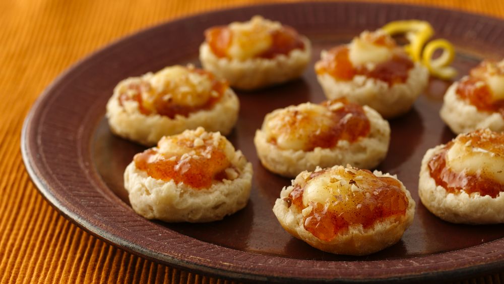 Peach and Brie Biscuit Bites Recipe