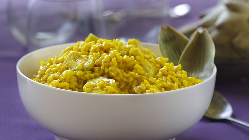 Artichoke Risotto with Turmeric