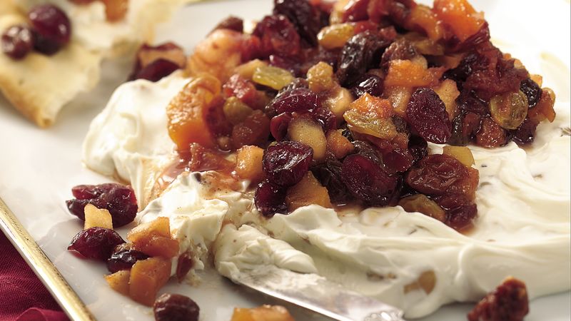 Nutty Cheese Spread with Fruit Chutney