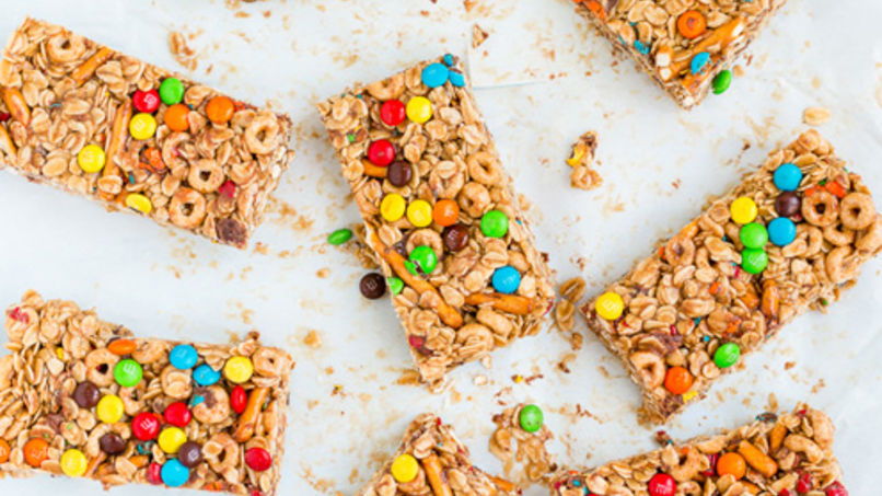 Barras de Cheerios™, Chocolate y Mantequilla de Maní