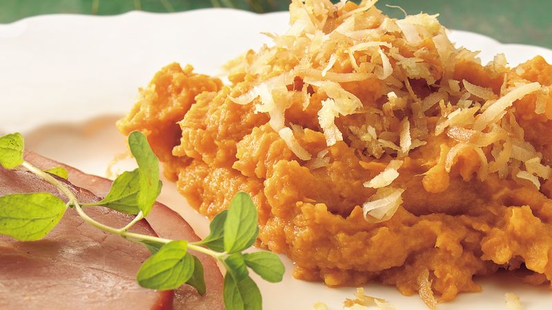 Sweet Potatoes with Coconut-Ginger Topping