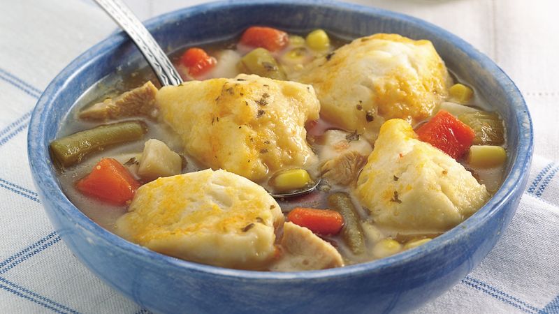 Easy Chicken And Dumplings For Two Recipe Pillsbury Com