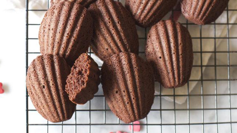 Chocolate and Chipotle Madeleines