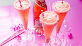 Creamy Pink Champagne Cocktail
