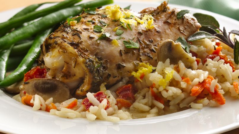 Receta de Pollo con Arroz Campestre a la Francesa 