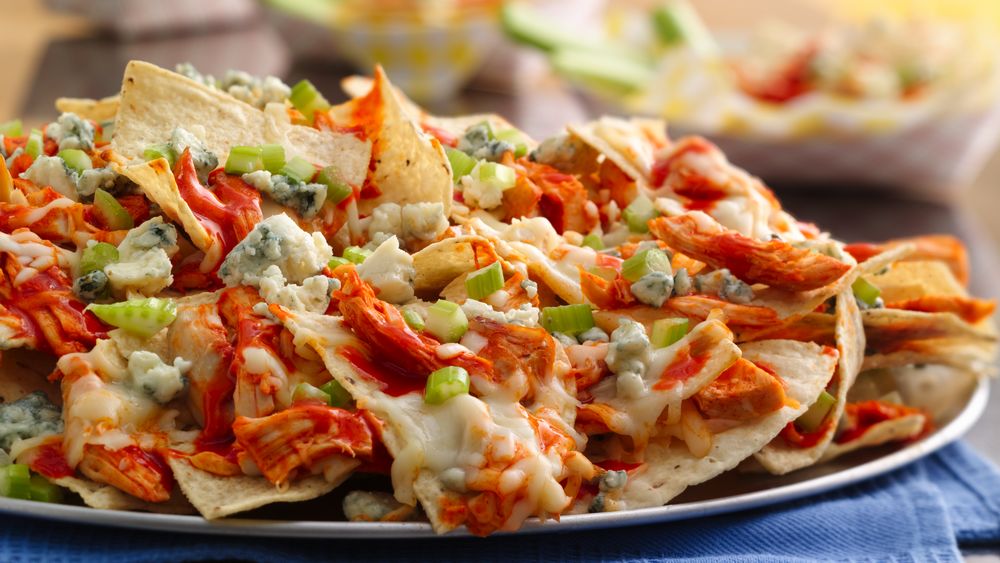 Buffalo Chicken Nachos Grande recipe from