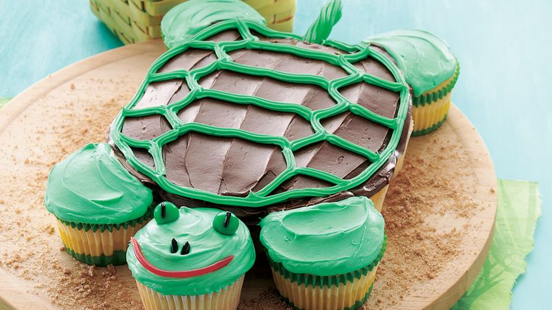 Pull Apart Turtle Cupcakes Recipe Bettycrocker Com