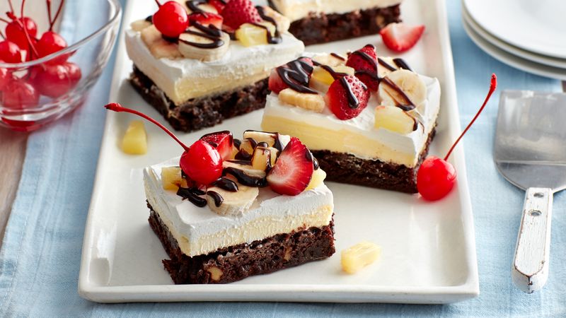 Barres de brownie à la banane royale