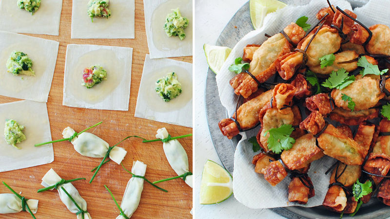 Fried Guacamole Wontons