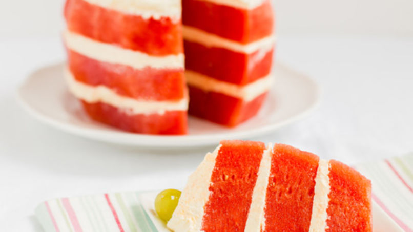 Frosted Watermelon Cake Recipe 