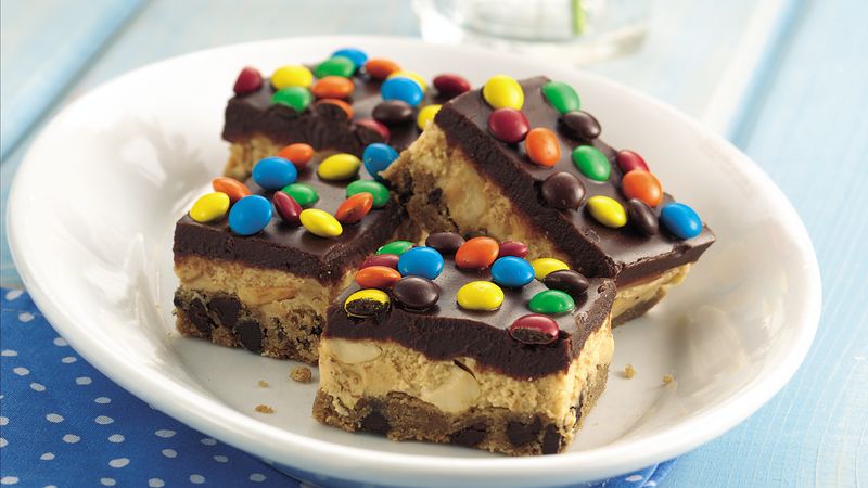 Candy-Topped Creamy Peanut Butter Bars