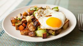 Sweet Potato and Pork Belly Hash