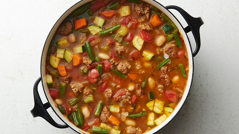 Spicy Italian Sausage And Vegetable Soup Recipe Tablespoon Com