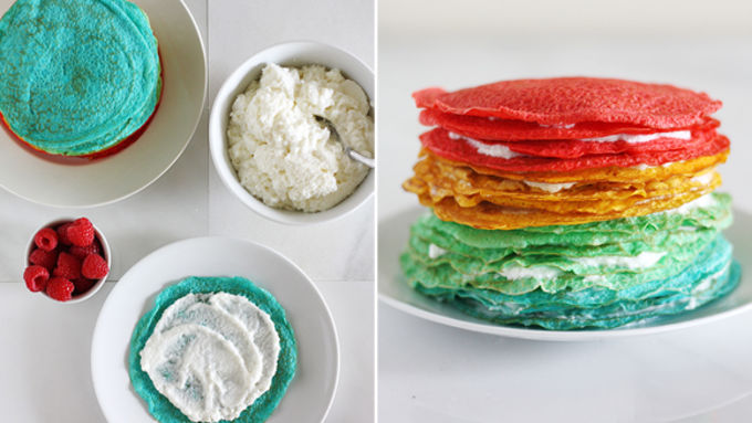 Rainbow Crepe Cake Recipe