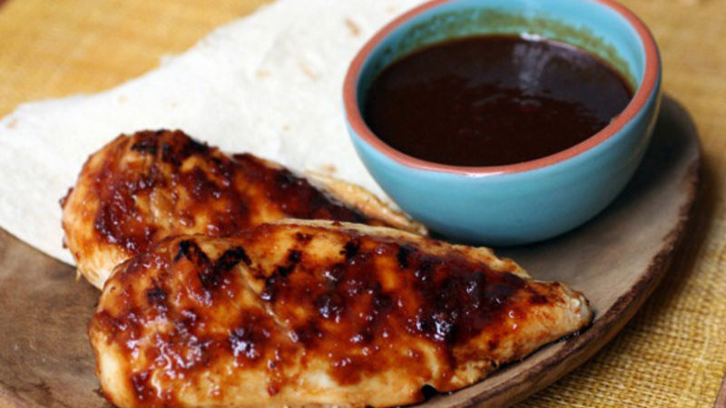 Grilled Chicken with Orange-Chipotle Glaze