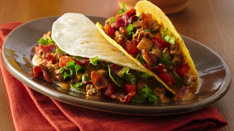 Amazing Bacon Cheeseburger Tacos Recipe - BettyCrocker.com