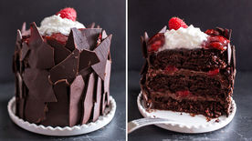 Mini Chocolate Raspberry Cakes