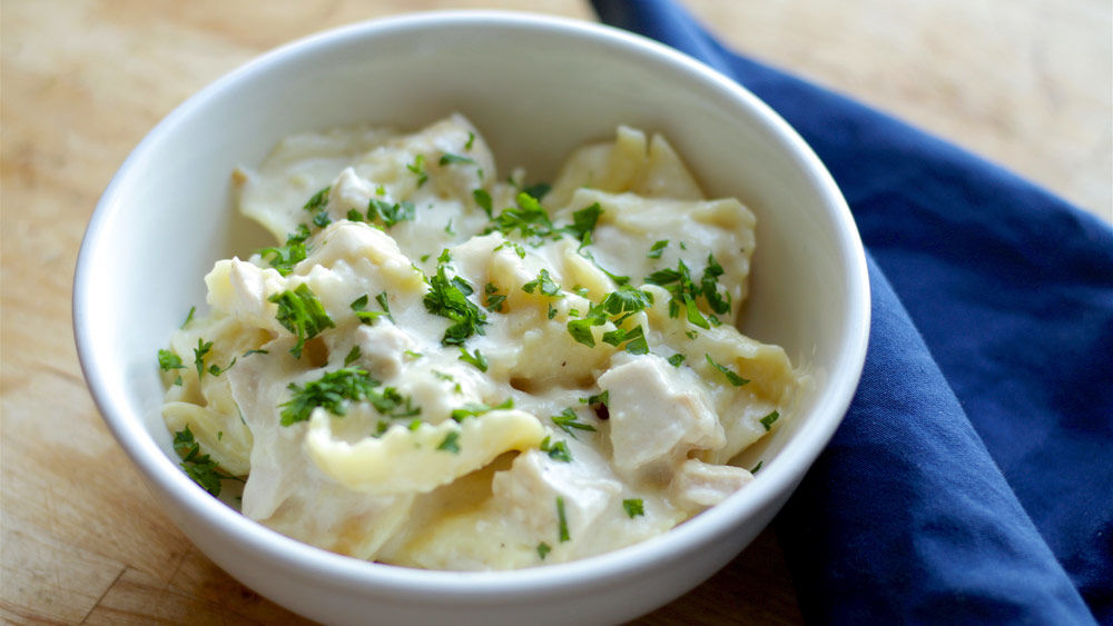 OnePot Tortellini Alfredo recipe from