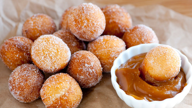 Salted Caramel Doughnut Holes Recipe Pillsbury Com