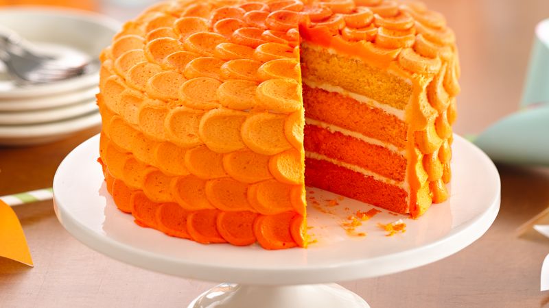 Orange Cake Decorating Photos