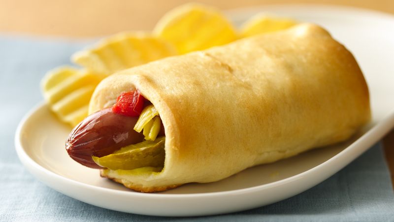 crescent rolls and dogs chicago style crescent dogs recipe pillsbury crescent rolls and dogs chicago style crescent dogs recipe pillsbury