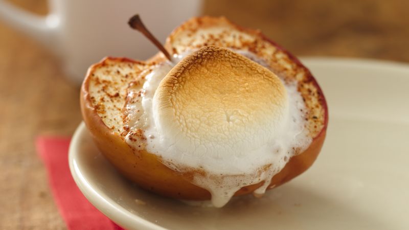 Baked Apples with Cinnamon Roll Yogurt
