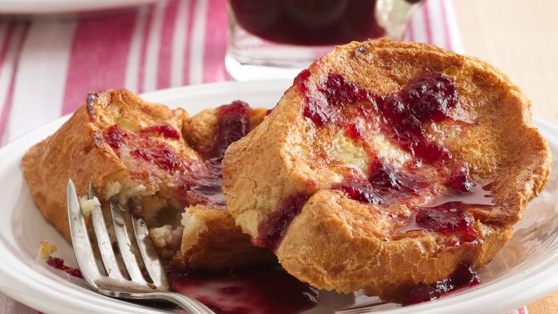 French Toast with Raspberry-Cranberry Syrup