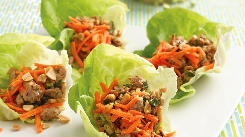 Thai Turkey Lettuce Wraps Recipe Bettycrocker Com