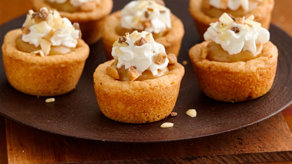 Toffee and Almond Fudge Cookie Cups recipe from