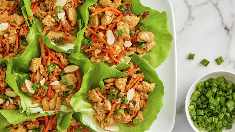 Spicy Chicken Lettuce Wraps Recipe Tablespoon Com