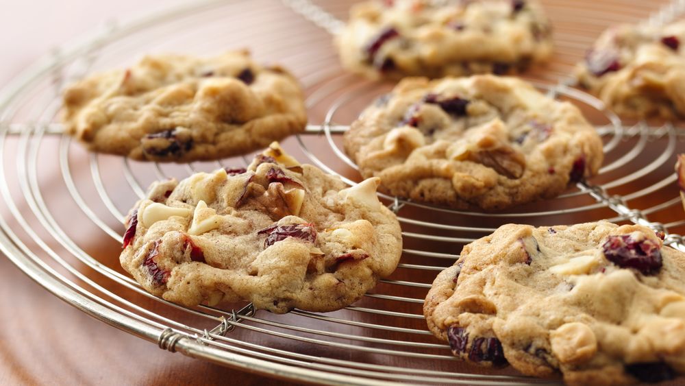 Yummy CranberryWalnut White Chocolate Cookies recipe from
